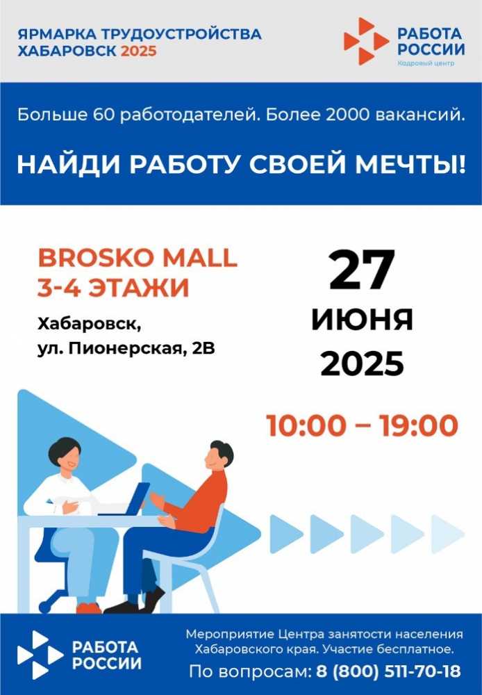 Всероссийская ярмарка трудоустройства «Работа России. Время возможностей» – скоро!